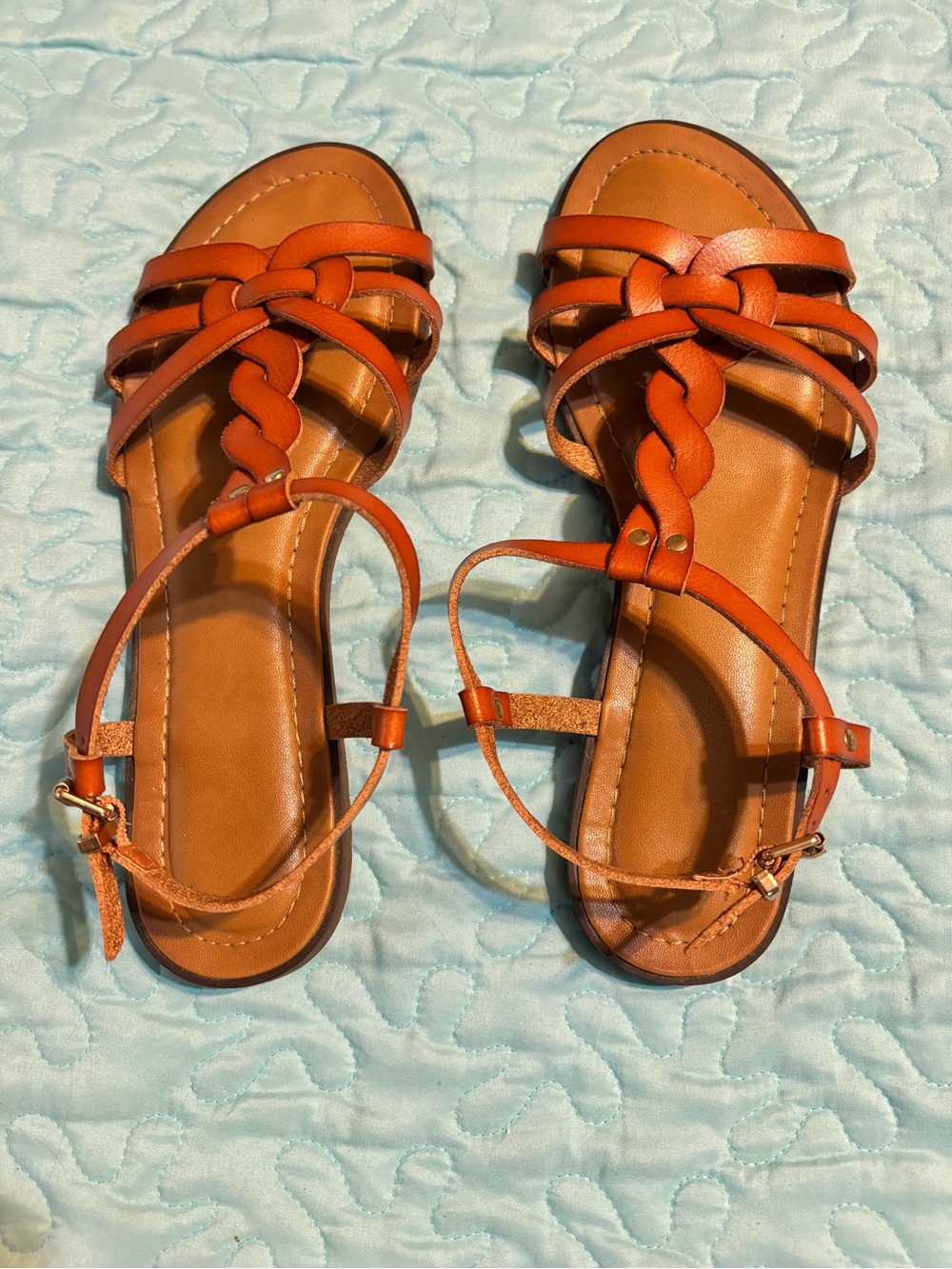 Women's Braided Strappy Sandals - Tan